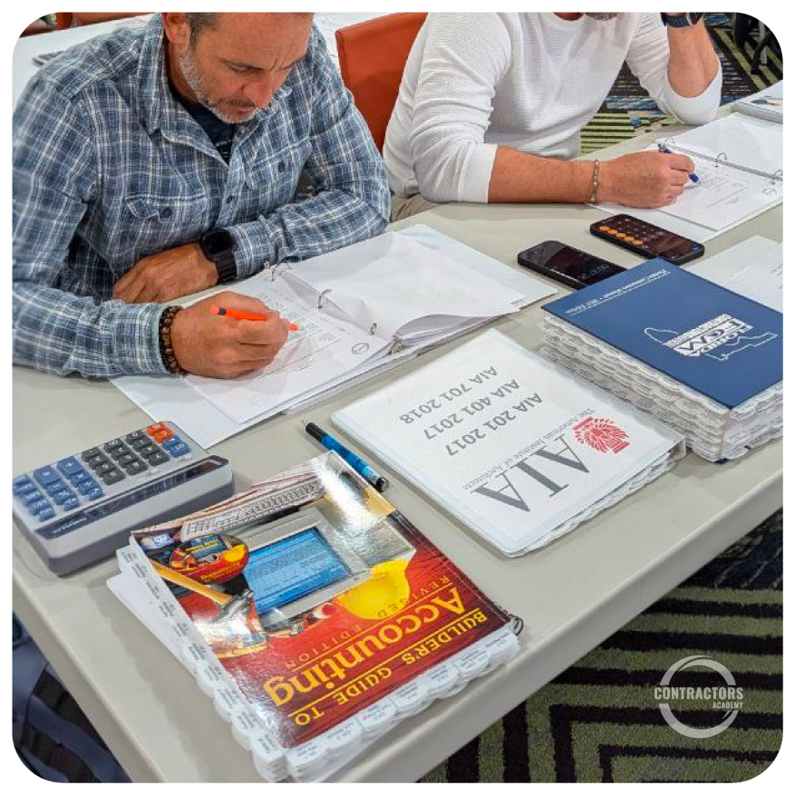 Libros oficiales del examen de Negocios y Finanzas CILB incluyendo AIA y Builder's Guide to Accounting